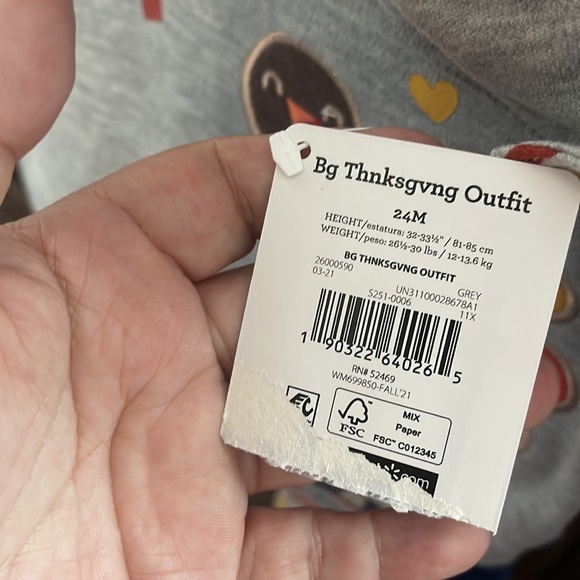 🥰 2/$20 NWT Thanksgiving Outfit - Picture 5 of 5